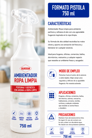 AMBIENTADOR ropa limpia doméstico