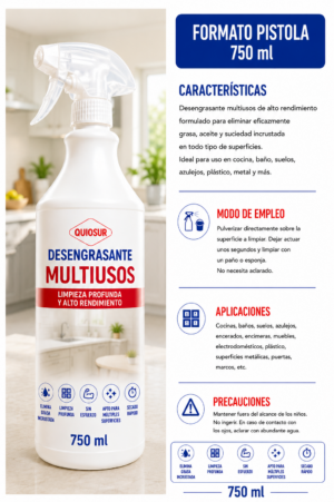 Desengrasante multiusos domésticos