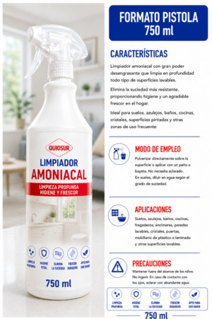 Limpiador amoniacal doméstico